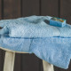 Cotton terry towel blue